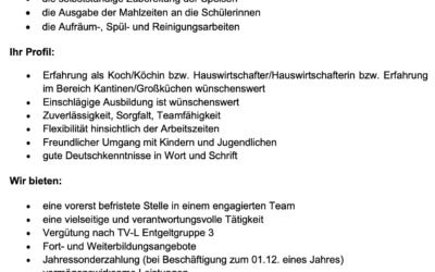 Gesucht: Beschäftigte im Wirtschaftsdienst